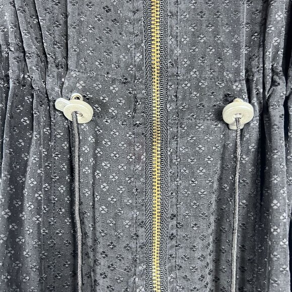 Baum und Pferdgarten 100% Silk Roll Tab Sleeve Mini Dress in Black Size 40 / 10 - Picture 5 of 12